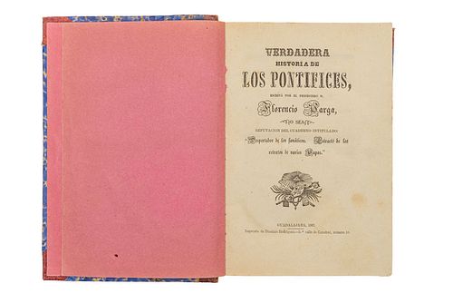 Miscelánea de Impresos Religiosos. 5 obras en un volumen. Verdadera Historia / Discurso Pronunciado... México, mediados S. XIX