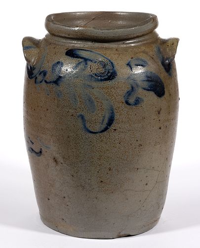 PARR FAMILY ATTRIBUTED RICHMOND, VIRGINIA DECORATED STONEWARE JAR