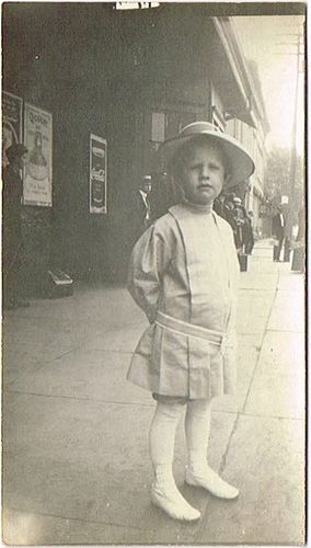 1900s Photo Child and Coca Cola Sign 2½ x 4¼ Inches