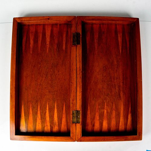 Antique English Folding Backgammon Wood Board