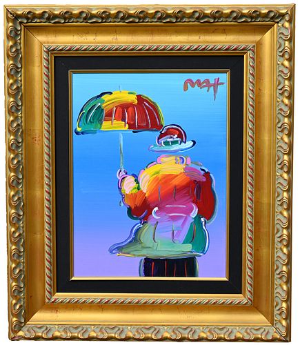Peter Max "Umbrella Man" Original Acrylic