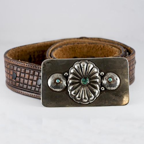 Southwestern Silver and Turquoise Belt