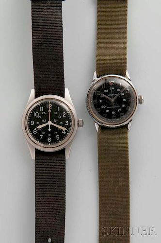 Two Military-style Men's Wristwatches