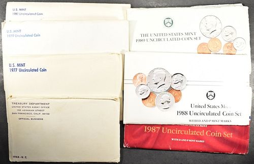 1964, 1977, 1979-1980, 1987-1989 US MINT SETS