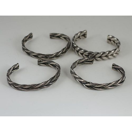 Mexican Braided Silver Bracelets