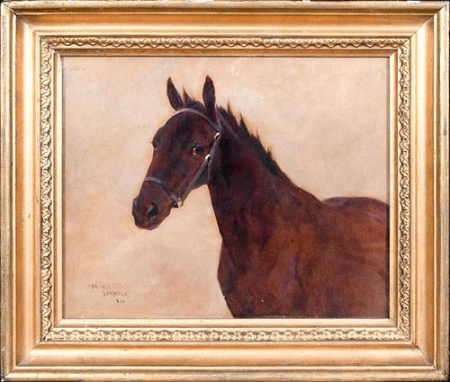PORTRAIT OF A HORSE OIL PAINTING