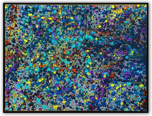Wyland- Original Painting on Canvas "Pollock Coral Reef"
