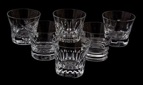 A Set of Twelve Everyday Baccarat Glasses Height 3 1/4 inches.