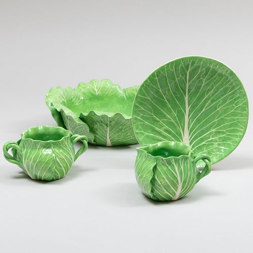 Group of Dodie Thayer Porcelain Lettuce Ware