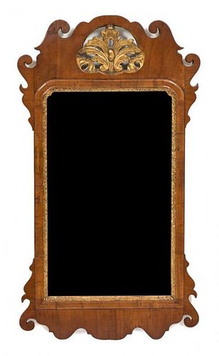 Two Federal Style Carved Wood and Gilt Mirrors Height of largest 31 1/2 x width 17 1/2 inches.