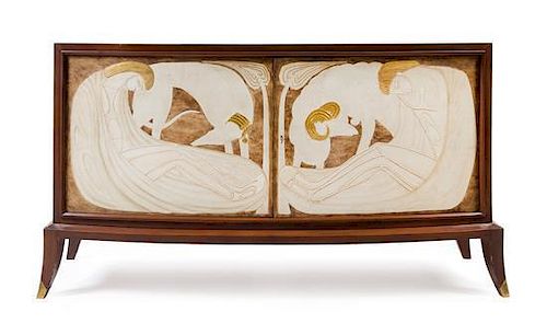 René Drouet (French, 1899-1993), FRANCE, c. 1945, Adam et Eve sideboard, in collaberation with artist Claude Malespina