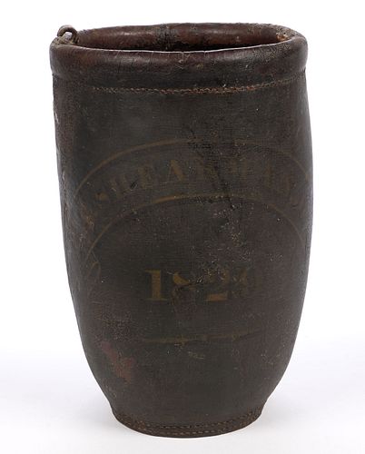 AMERICAN, PROBABLY NEW ENGLAND, LEATHER FIRE BUCKET