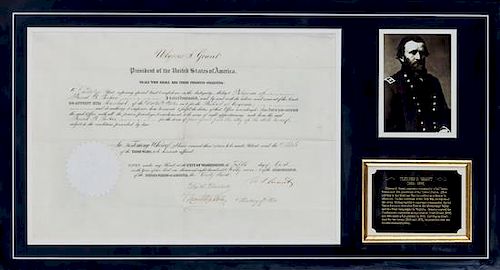 (PRESIDENT) GRANT, ULYSSES S.  Appointment of David B. Parker to be Marshal of District of Virginia. April 5, 1869.