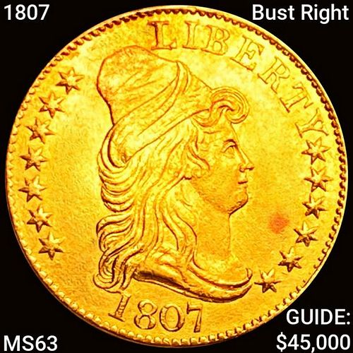 1807 Bust Right $5 Gold Half Eagle UNCIRCULATED