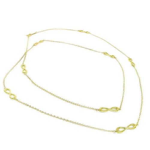 TIFFANY & CO. INFINITY ENDLESS 18K YELLOW GOLD NECKLACE