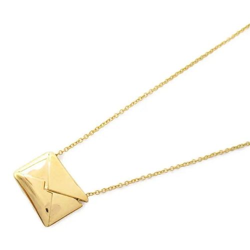 TIFFANY & CO. LOVE ENVELOPE 18K YELLOW GOLD NECKLACE