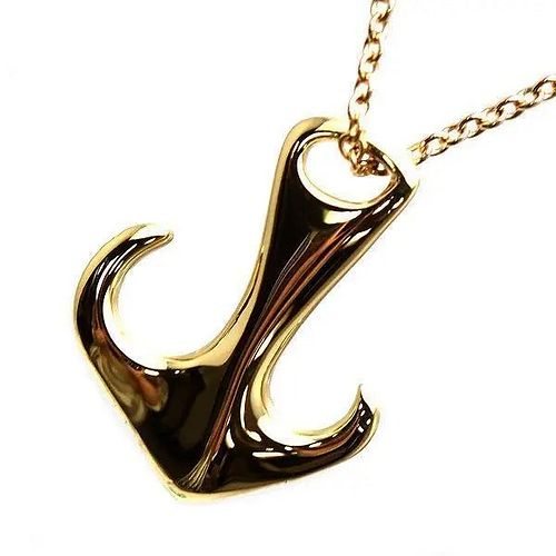 TIFFANY & CO. ANCHOR 18K YELLOW GOLD NECKLACE