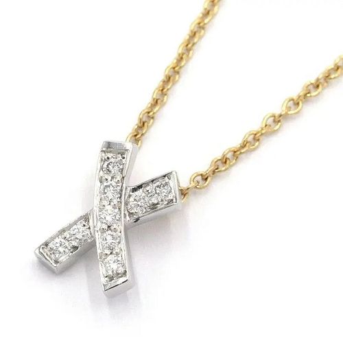 TIFFANY & CO. X PENDANT 18K YELLOW GOLD NECKLACE