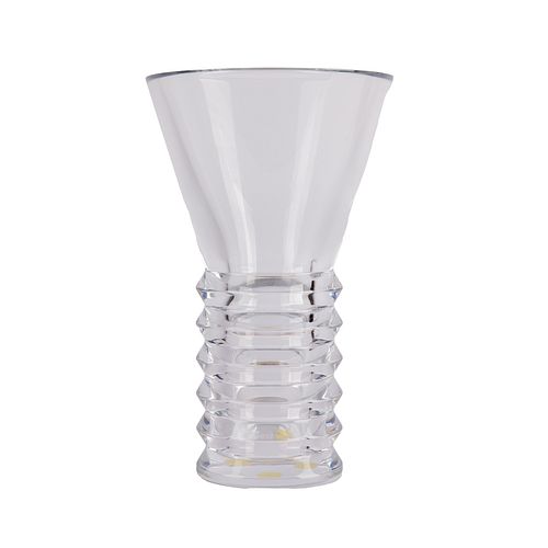 Baccarat Modernist Crystal Vase