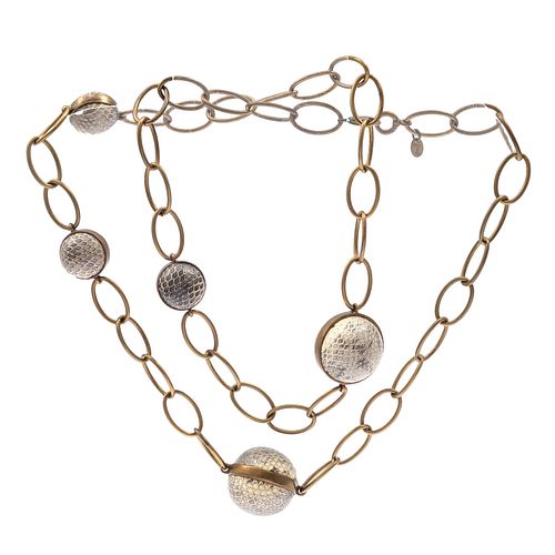 Snakeskin, Metal Necklace, Kara Ross
