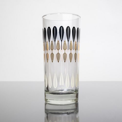 Elegance - Set of 4 15oz Beverage Glasses - Black, Cream, & 24k Gold