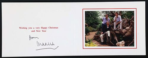 CHARLES PRINCE OF WALES AUTOPEN SIGNED CHRISTMAS CARD