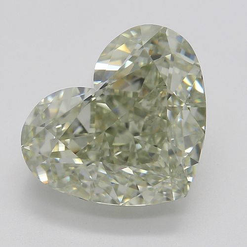 3.21 ct, Natural Fancy Gray Greenish Yellow Even Color, VS1, Heart cut Diamond (GIA Graded), Appraised Value: $114,200 