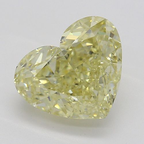 1.70 ct, Natural Fancy Yellow Even Color, VS2, Heart cut Diamond (GIA Graded), Appraised Value: $19,000 