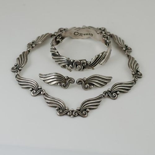 Margot de Taxco (American, d. 1974) Mexican Sterling Silver Suite