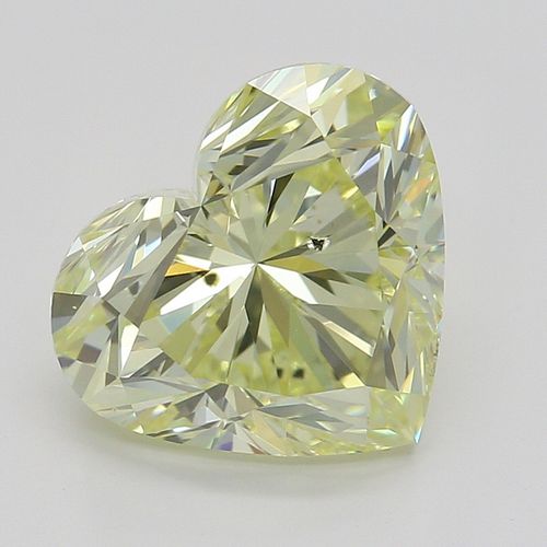 2.00 ct, Natural Fancy Light Yellow Even Color, SI1, Heart cut Diamond (GIA Graded), Appraised Value: $21,400 
