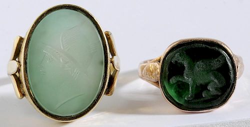 Two Gentleman's Intaglio Rings