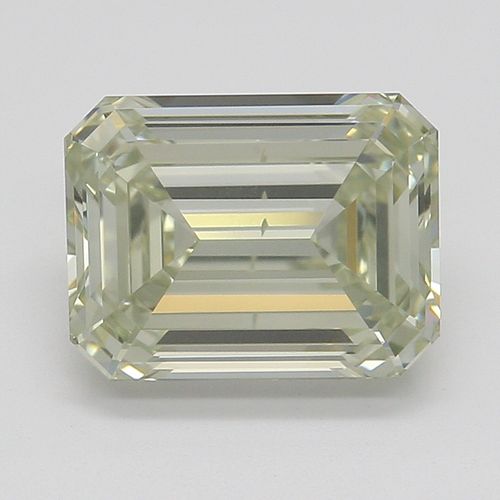 1.50 ct, Natural Fancy Light Grayish Greenish Yellow Even Color, VS2, Emerald cut Diamond (GIA Graded), Appraised Value: $30,200 