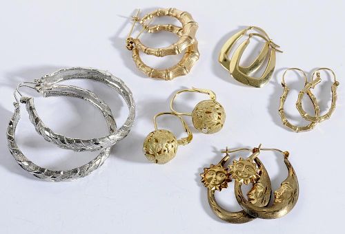 Group of Gold Earrings