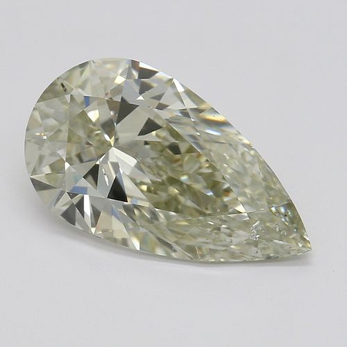 1.72 ct, Natural Fancy Gray Greenish Yellow Even Color, SI1, Pear cut Diamond (GIA Graded), Appraised Value: $23,600 