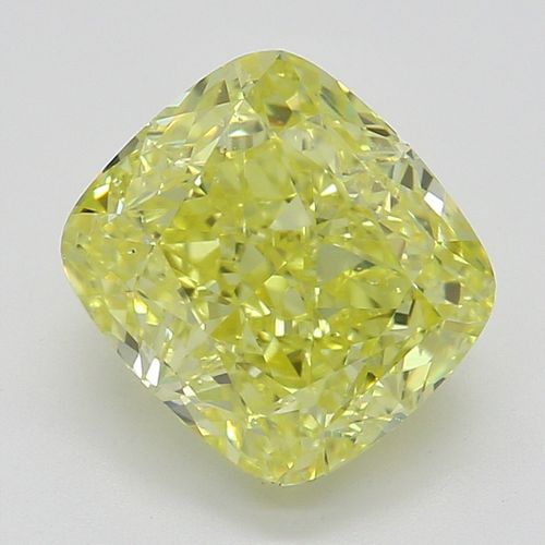 1.51 ct, Natural Fancy Intense Yellow Even Color, SI1, Cushion cut Diamond (GIA Graded), Appraised Value: $41,300 