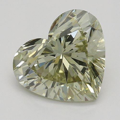 1.30 ct, Natural Fancy Brown Greenish Yellow Even Color, VVS2, Heart cut Diamond (GIA Graded), Appraised Value: $36,500 
