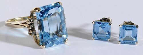 14kt. Blue Topaz & Diamond Jewelry