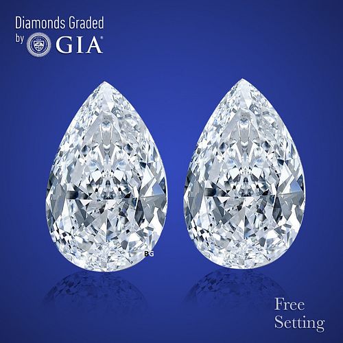 4.02 carat diamond pair, Pear cut Diamonds GIA Graded 1) 2.01 ct, Color E, VS1 2) 2.01 ct, Color F, VS1. Appraised Value: $158,200 