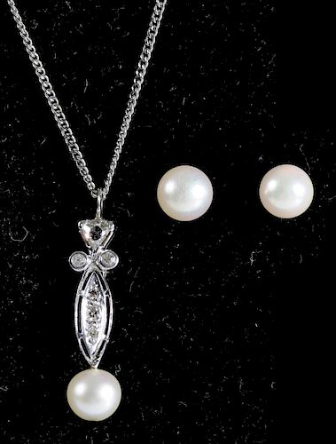 Group of Gold, Diamond & Pearl Jewelry