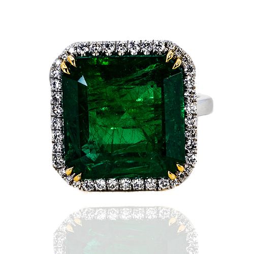 15.61 Carat Emerald Ring