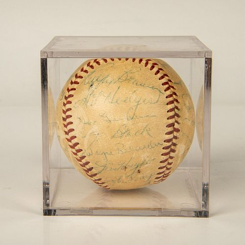 1953 Brooklyn Dodger Clubhouse Signed Baseball