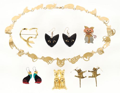 18K Paloma Picasso Tiffany Cat Pin and More cat jewelry