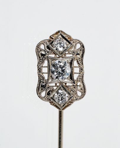 Antique 14K Diamond Stick Pin