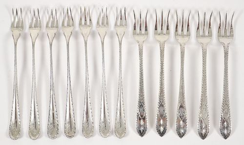 12 Sterling Silver Cocktail Forks Caldwell and Bailey Banks