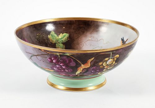 Limoges Hand Painted Punch Bowl 