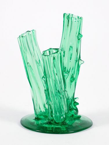 Attrib. to Steuben Art Glass Tree Stump Bud Vase