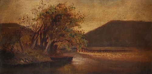 Late 19th Century American Landscape Oil on Canvas