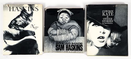 3 hardcover photography books by Sam Haskins