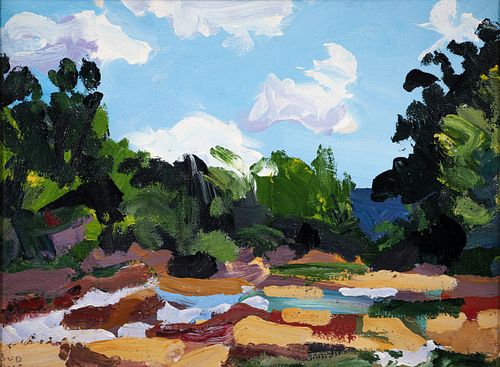 Bud Gibbons Oil Painting Summer Landscape