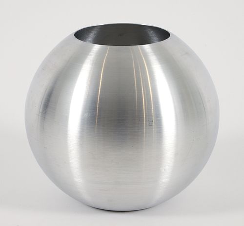 Large Russel Wright Aluminum Ball Vase